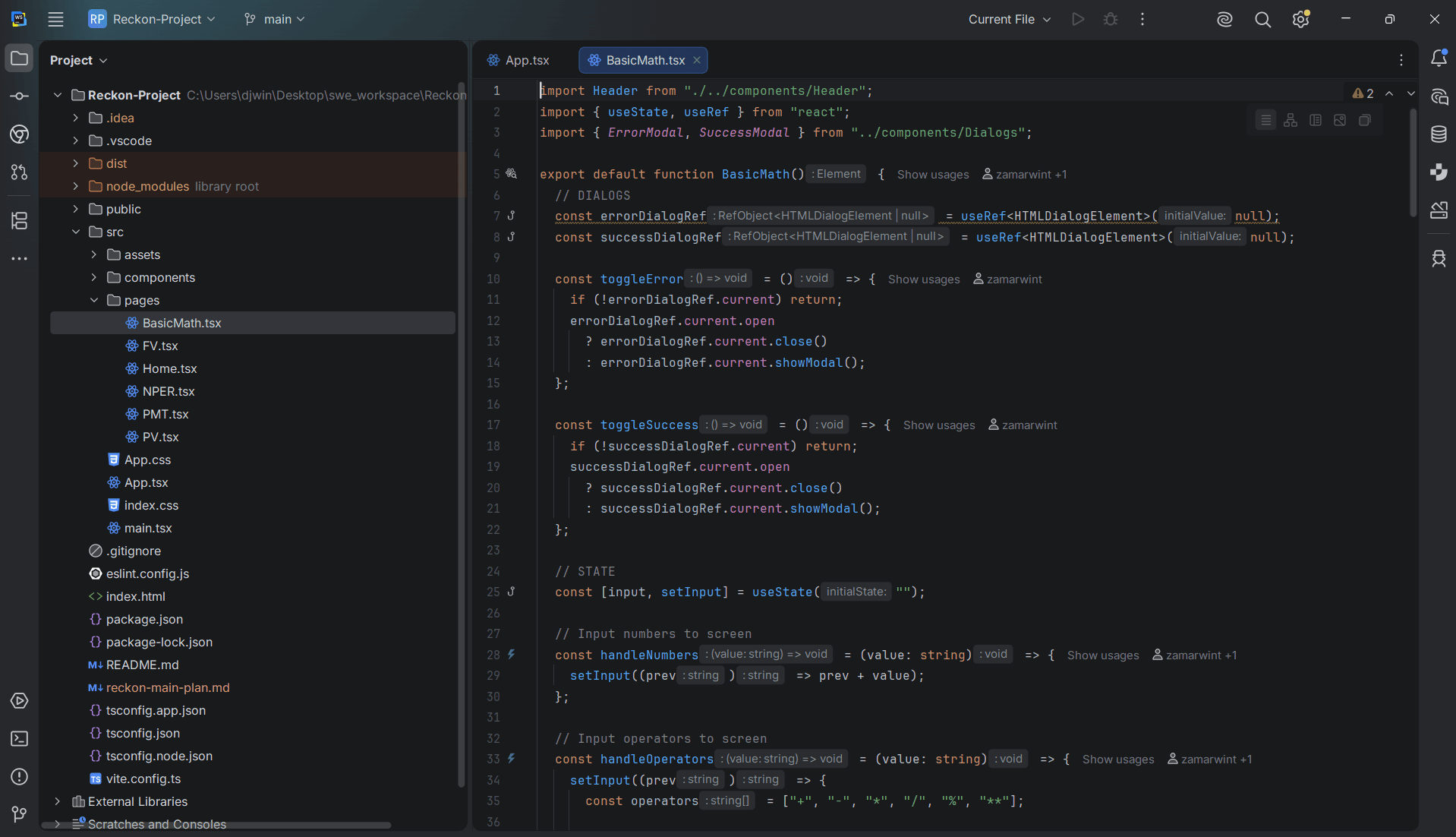 Reckon Code Snapshot 1