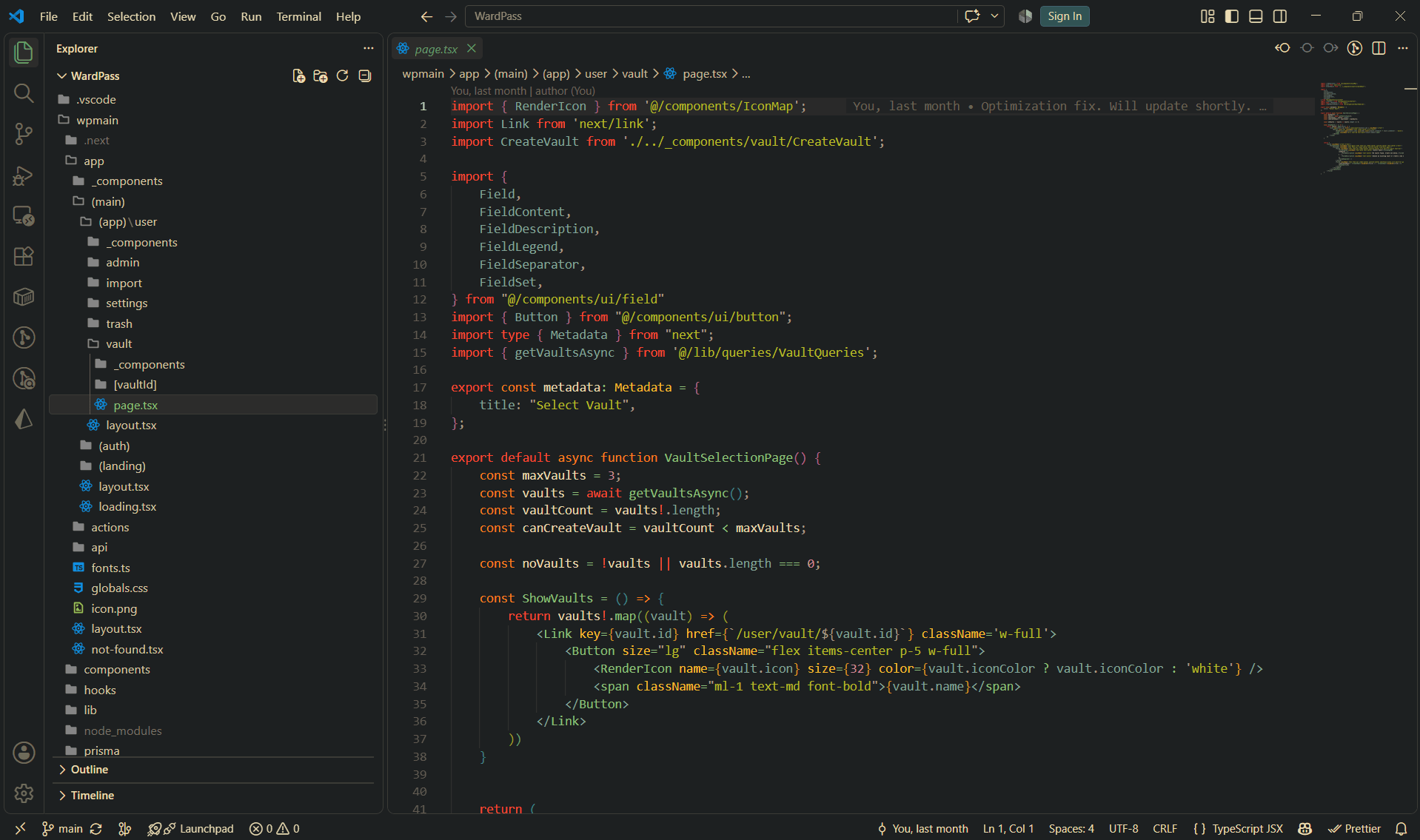 WardPass Code Snapshot 1
